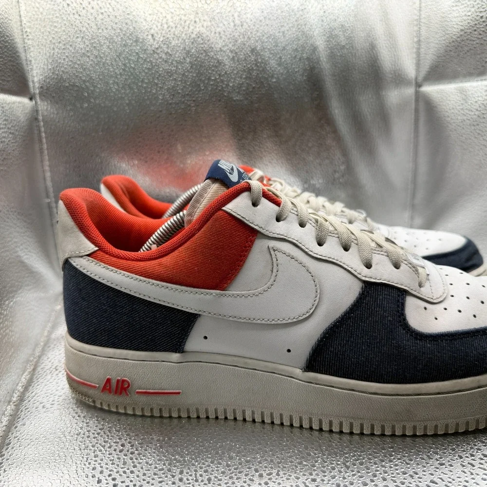 Size 11 Nike Air Force 1 '07 LX 'USA Denim' Red White Blue Mens Shoes DJ5174-100